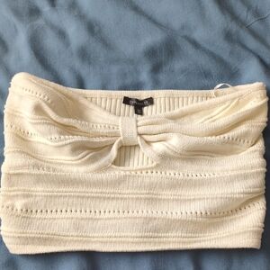 Dynamite Cream Knit Tube Top